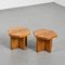 Low Stools by René Martin for Méribel France, 1970s, Set of 2 2