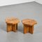 Low Stools by René Martin for Méribel France, 1970s, Set of 2, Image 2