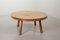 Large Brutalist Wabi Sabi Round Oak Handsculpted Coffee Table in style of Charlotte Perriand, 1960s. 3