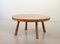 Large Brutalist Wabi Sabi Round Oak Handsculpted Coffee Table in style of Charlotte Perriand, 1960s., Image 12