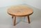 Large Brutalist Wabi Sabi Round Oak Handsculpted Coffee Table in style of Charlotte Perriand, 1960s. 5