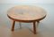 Large Brutalist Wabi Sabi Round Oak Handsculpted Coffee Table in style of Charlotte Perriand, 1960s. 4
