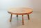 Large Brutalist Wabi Sabi Round Oak Handsculpted Coffee Table in style of Charlotte Perriand, 1960s. 1
