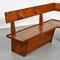 Large Vintage French Wood Bench, 1970, Set of 2 5