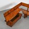 Large Vintage French Wood Bench, 1970, Set of 2 7