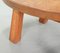 Tavolino da caffè brutalista Wabi Sabi rotondo in quercia in stile di Charlotte Perriand, anni '60, Immagine 3