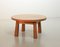 Brutalist Wabi Sabi Round Oak Coffee Table in style of Charlotte Perriand, 1960s 9