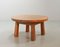 Brutalist Wabi Sabi Round Oak Coffee Table in style of Charlotte Perriand, 1960s 5