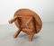 Brutalistischer Wabi Sabi Runder Couchtisch aus Eiche im Stil von Charlotte Perriand, 1960er 1