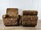Vintage Chairs in Brown Chenille, 1970s, Set of 2, Image 4