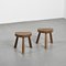 French Brutalist Stools, 1960s, Set of 2 1