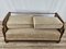 Art Deco Sofa Bed in Walnut and Fabric with Cushions, 1950 20