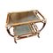 Vintage Bamboo and Crystal Drinks Trolley 1