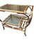 Vintage Bamboo and Crystal Drinks Trolley 2