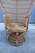 Italian Decorative Wicker and Bamboo Garden Chair, 1950s, Image 3