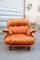 Cognac Leather Lounge Chair from Insa, 1970s 6