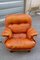 Cognac Leather Lounge Chair from Insa, 1970s 2
