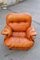 Cognac Leather Lounge Chair from Insa, 1970s 4