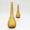 Mid-Century Empoli Amber Bubble Glass Bottle Vases, 1960, Set of 2 6