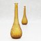 Mid-Century Empoli Amber Bubble Glass Bottle Vases, 1960, Set of 2, Image 6