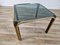 Coffee Table in Gilded Metal and Smoked Glass, 1970 1