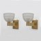 Art Deco Style Brass and Murano Glass Sconces from Venini, 1940, Set of 2 1