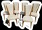Sedie in skai monoblocco bianche, anni '60, set di 6, Immagine 14