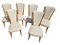Monobloc White Skai Chairs, 1960, Set of 6 1