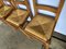 Sedie vintage rustiche in quercia con sedile pacciamato An50, anni '50, set di 4, Immagine 2
