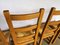 Sedie vintage rustiche in quercia con sedile pacciamato An50, anni '50, set di 4, Immagine 8