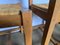 Sedie vintage rustiche in quercia con sedile pacciamato An50, anni '50, set di 4, Immagine 5