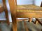 Sedie vintage rustiche in quercia con sedile pacciamato An50, anni '50, set di 4, Immagine 1