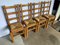 Vintage Rustic Oak Chairs with Mulched Seat An50, 1950s, Set of 4 11
