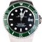 Reloj de pared Perpetual Submariner verde en negro de Rolex, Imagen 3