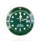 Perpetual Green and Gold Submariner Wall Clock from Rolex 1