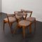 Teak Fire Chairs in New Wool Upholstery, Denmark, 1960s, Set of 4 5