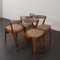 Teak Fire Chairs in New Wool Upholstery, Denmark, 1960s, Set of 4, Image 5
