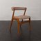 Teak Fire Chairs mit Bezug aus Schurwolle, Dänemark, 1960er, 4er Set 9