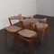 Teak Fire Chairs in New Wool Upholstery, Denmark, 1960s, Set of 4 3