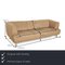 Beige Taupe Drei-Sitzer Ledersofa von Willi Schillig 2