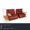 Motion Edit 3 Leather Two Seater in Red Brown from Koinor Free 2