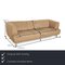 Beigefarbenes Ledersofa Set von Willi Schillig, 3er Set 2