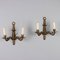 Two-Light Wall Lamps in Gilded Bronze, Set of 2 3