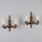 Two-Light Wall Lamps in Gilded Bronze, Set of 2, Image 3