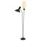 Floor Lamp in Black Lacquered Metal by Hans Bergström, 1950s, Image 1