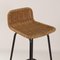 Bar Stool with Rattan Seat and Black Frame attributed to Rohé Noordwolde, 1970s 8