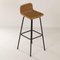 Bar Stool with Rattan Seat and Black Frame attributed to Rohé Noordwolde, 1970s 3
