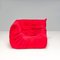 Togo Red Alcantara Sectional Sofa by Michel Ducaroy, 2010s, Set of 3 10