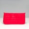 Rotes Togo Alcantara Sofa von Michel Ducaroy, 2010er, 3er Set 5