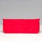 Rotes Togo Alcantara Sofa von Michel Ducaroy, 2010er, 3er Set 11